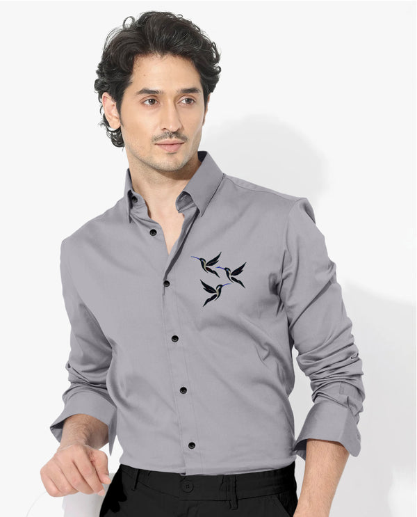 Menline Minimal Luxe Embroidered Shirt